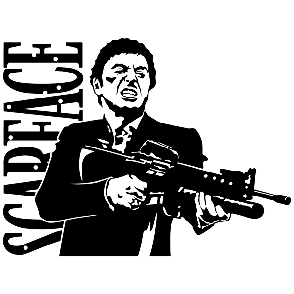 Scarface Pose Custom Wall Vinyl Sticker Home Décor Home & Ga