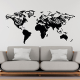 Wall Stickers: Map Mundi relief mountains 4
