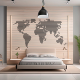 Wall Stickers: World map lines 2