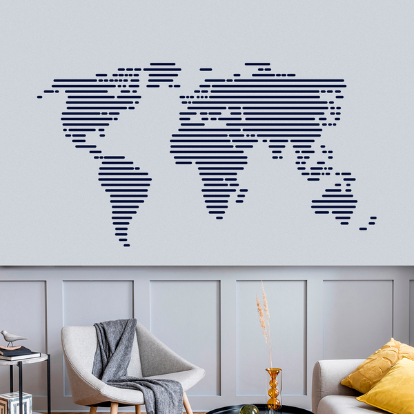 Wall Stickers: World map lines