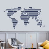 Wall Stickers: World map lines 3