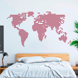 Wall Stickers: World map lines 4