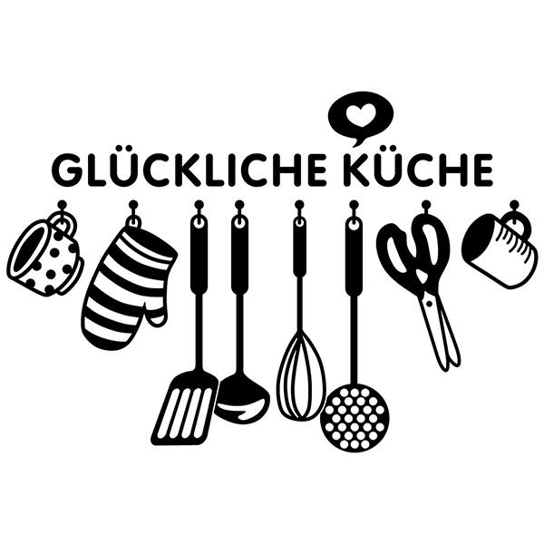 Wall Stickers: Happy kitchen - German