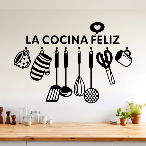 Wall Stickers: Happy kitchen - Spanish