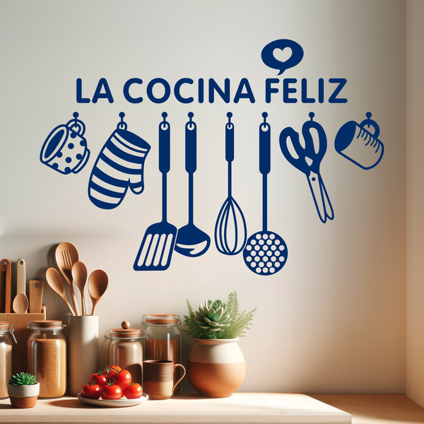 Wall Stickers: Happy kitchen - Spanish