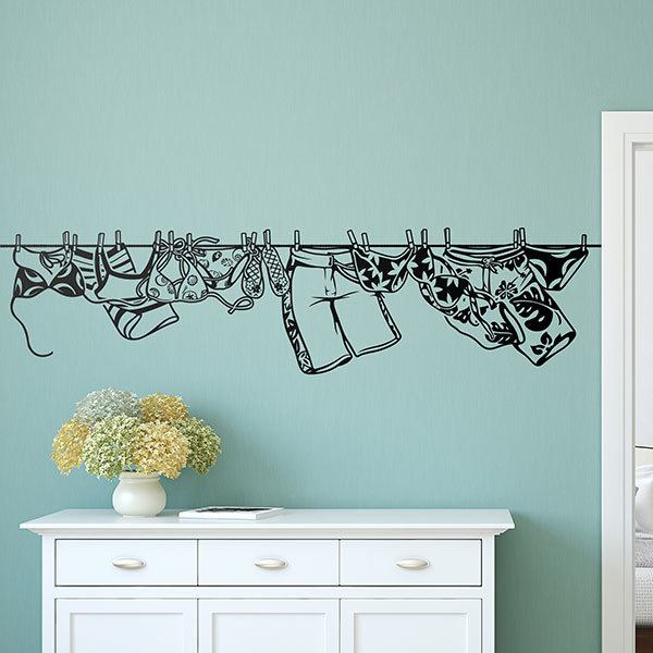 Wall Stickers: Clothes line surfer