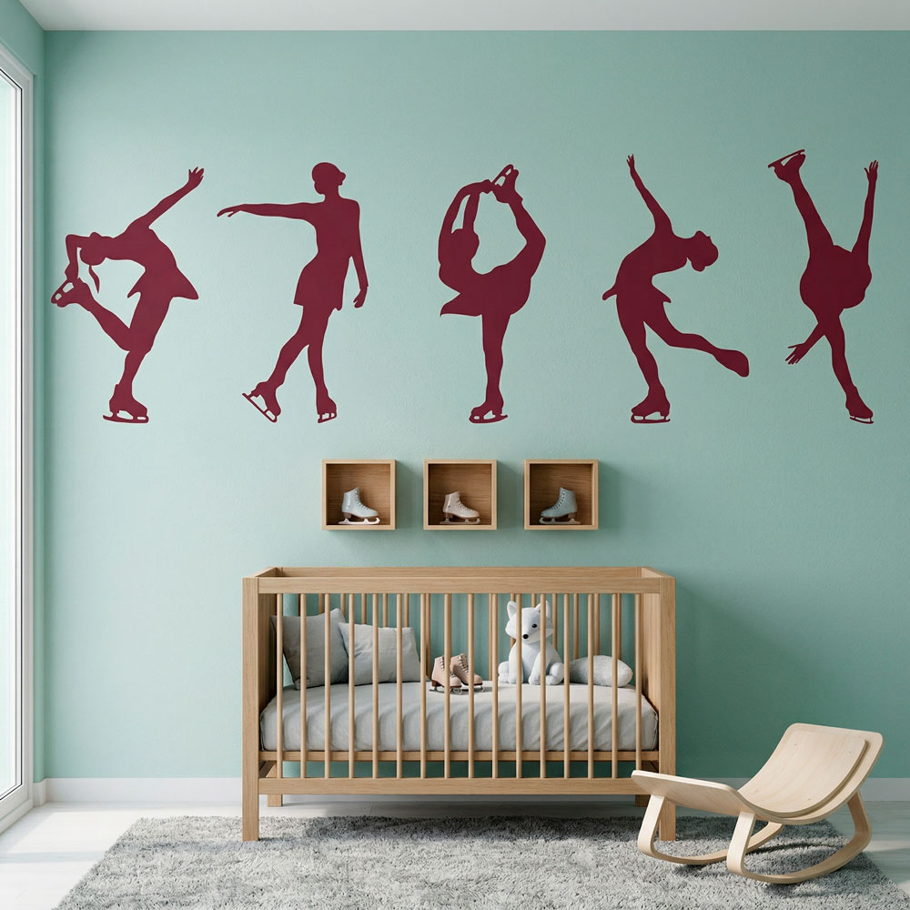 Wall Stickers: Figure skating silhouettes