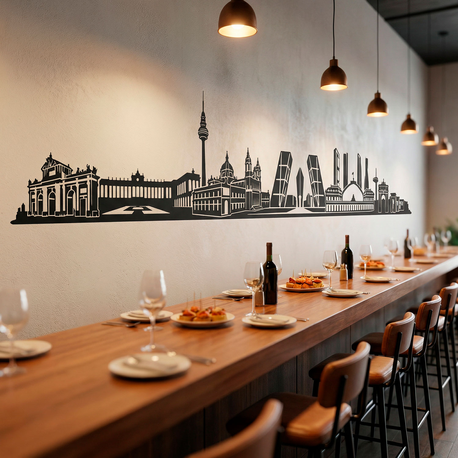 Wall Stickers: Madrid Skyline 