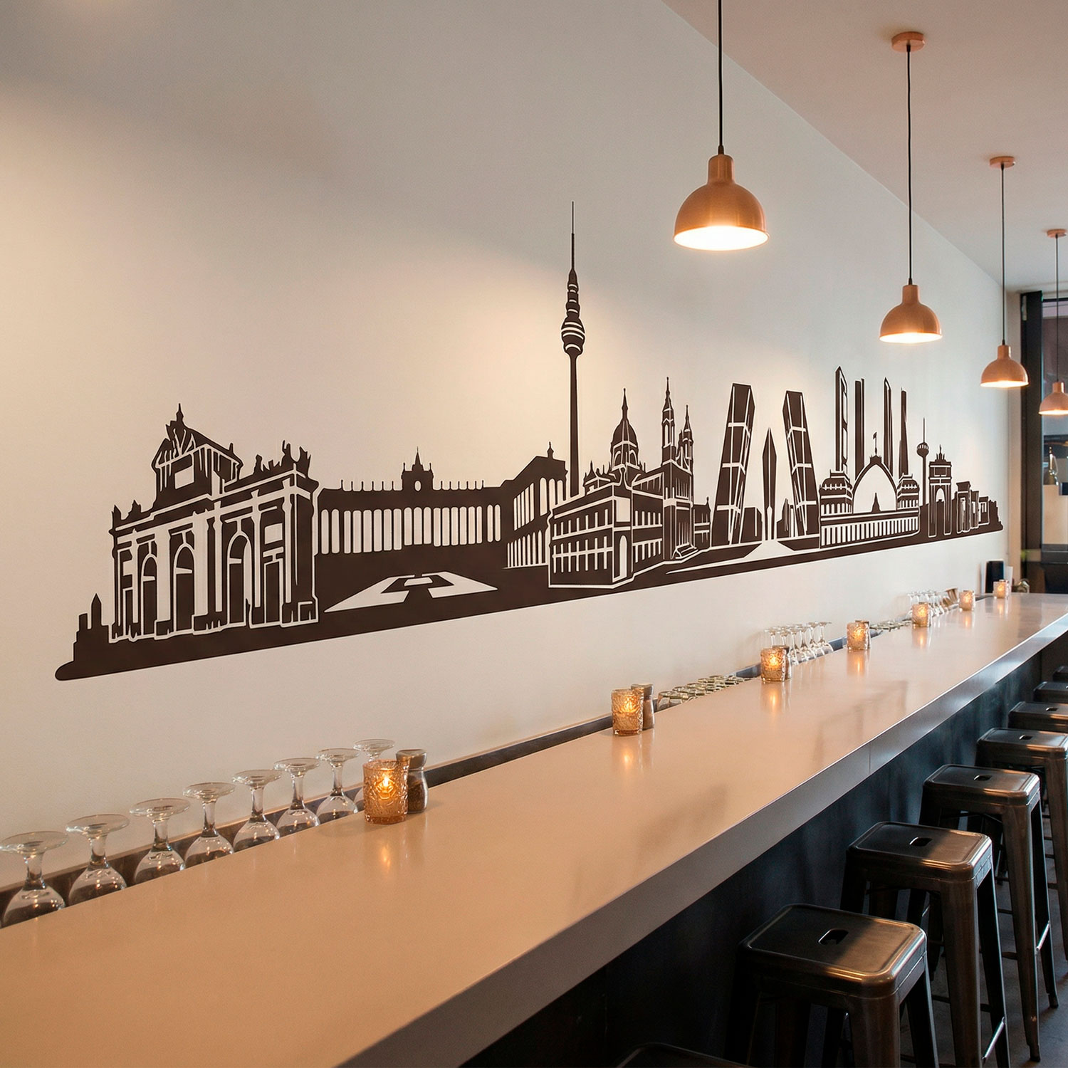 Wall Stickers: Madrid Skyline 