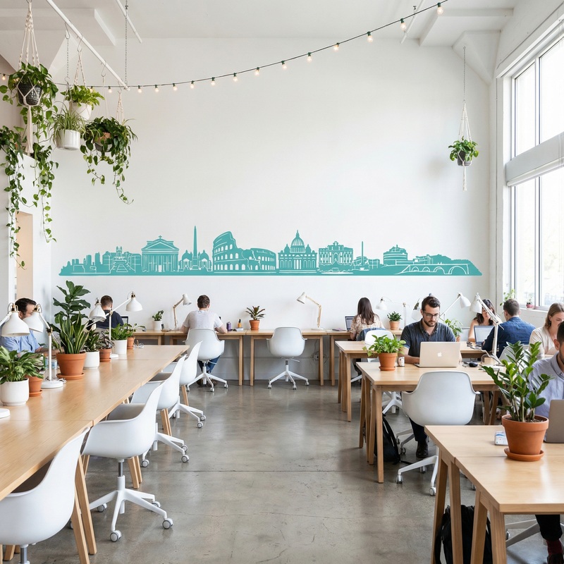 Wall Stickers: Rome Skyline 2018