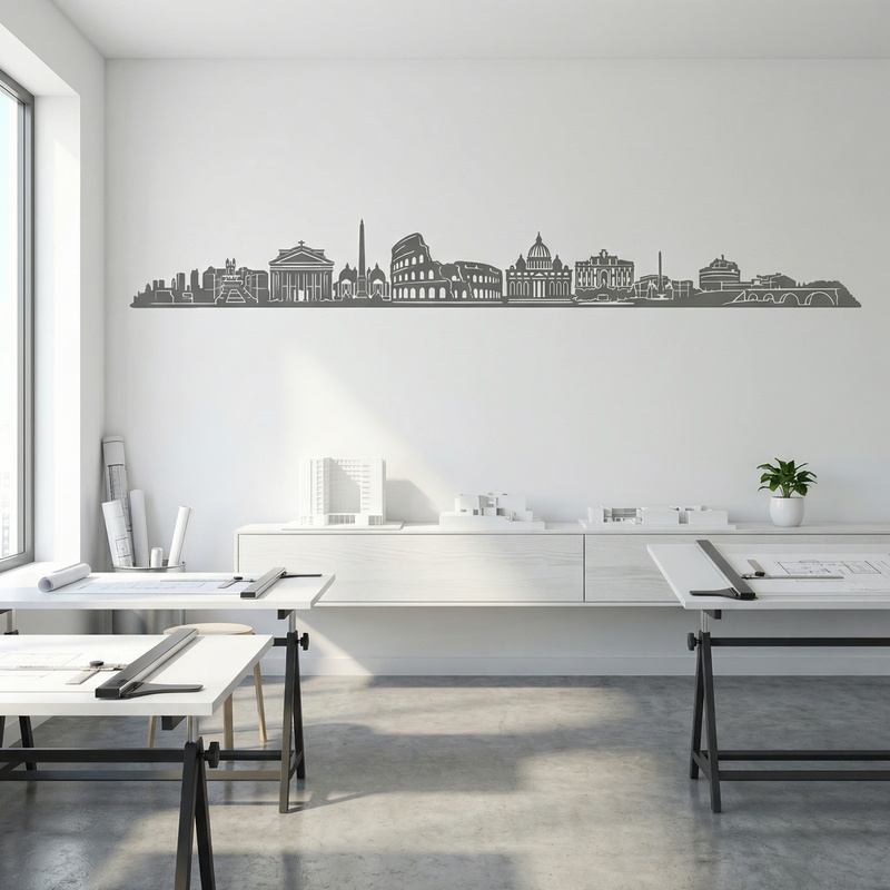 Wall Stickers: Rome Skyline 2018