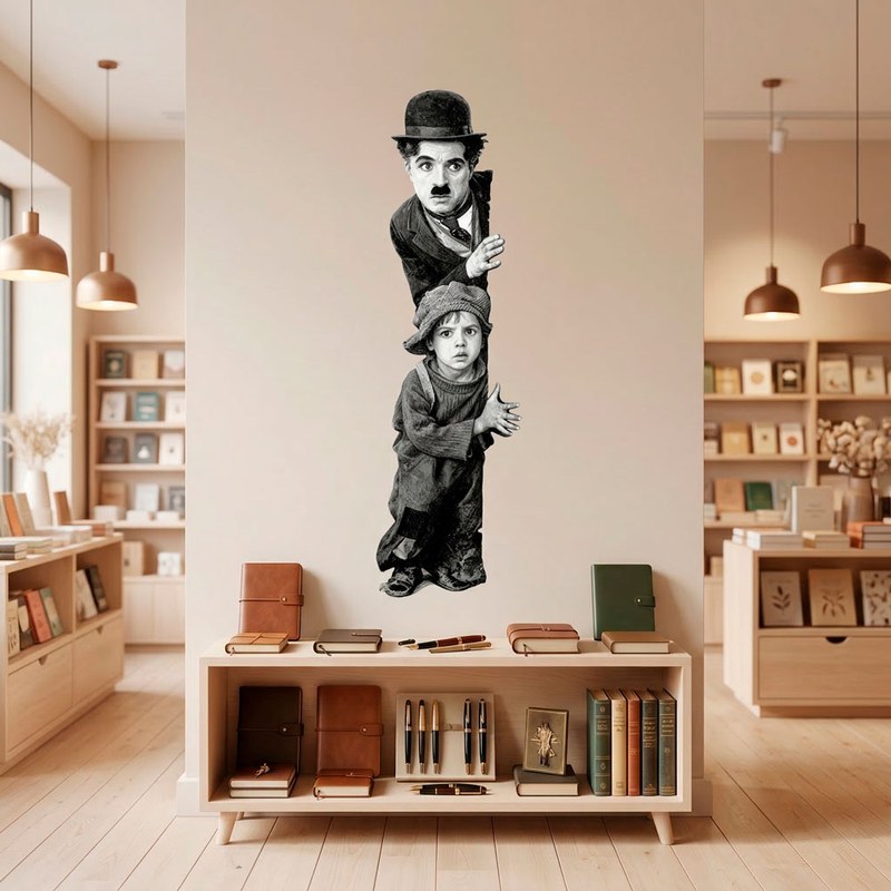 Charlie Chaplin and The Kid 2