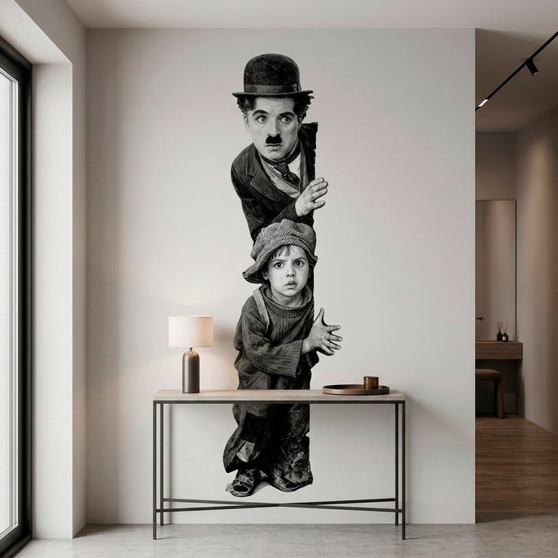 Charlie Chaplin and The Kid 3