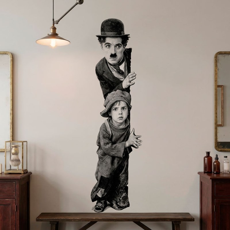 Charlie Chaplin and The Kid 5