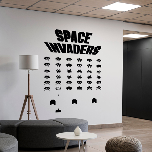 Sticker mural Space Invaders Game