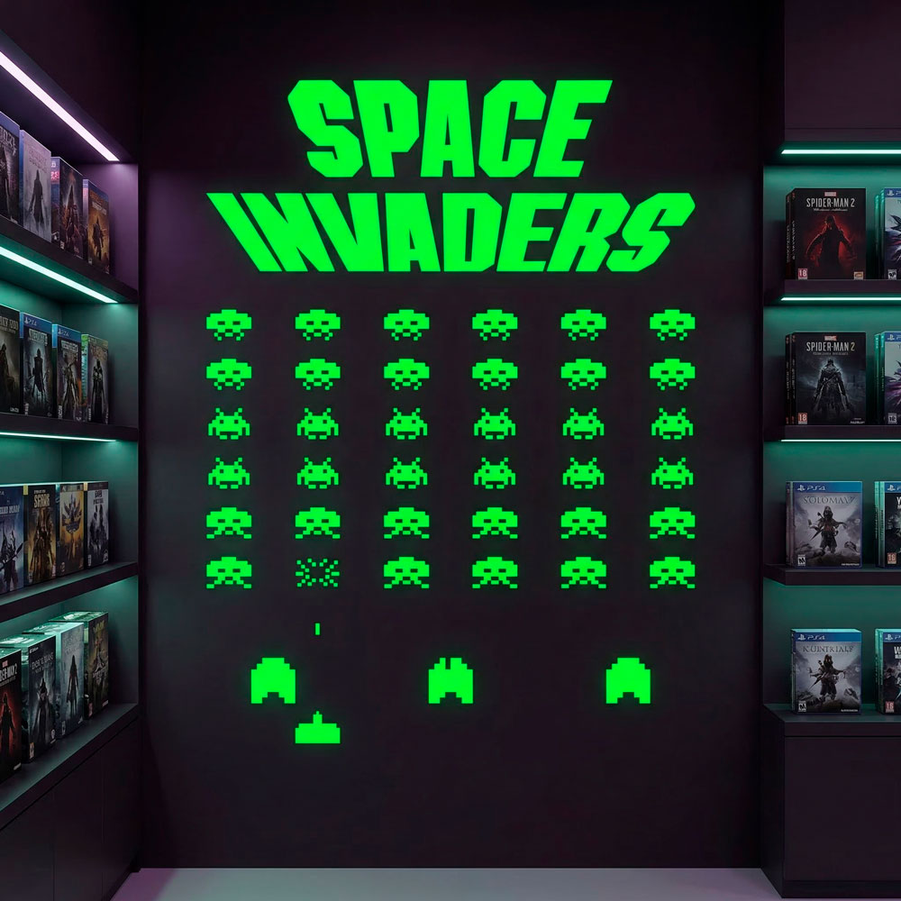 Wall Stickers: Space Invaders Game