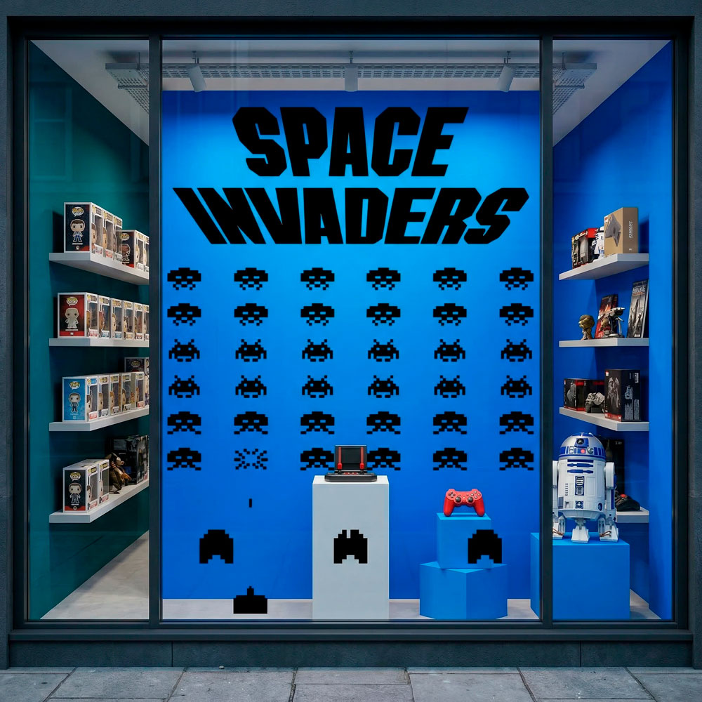 Wall Stickers: Space Invaders Game