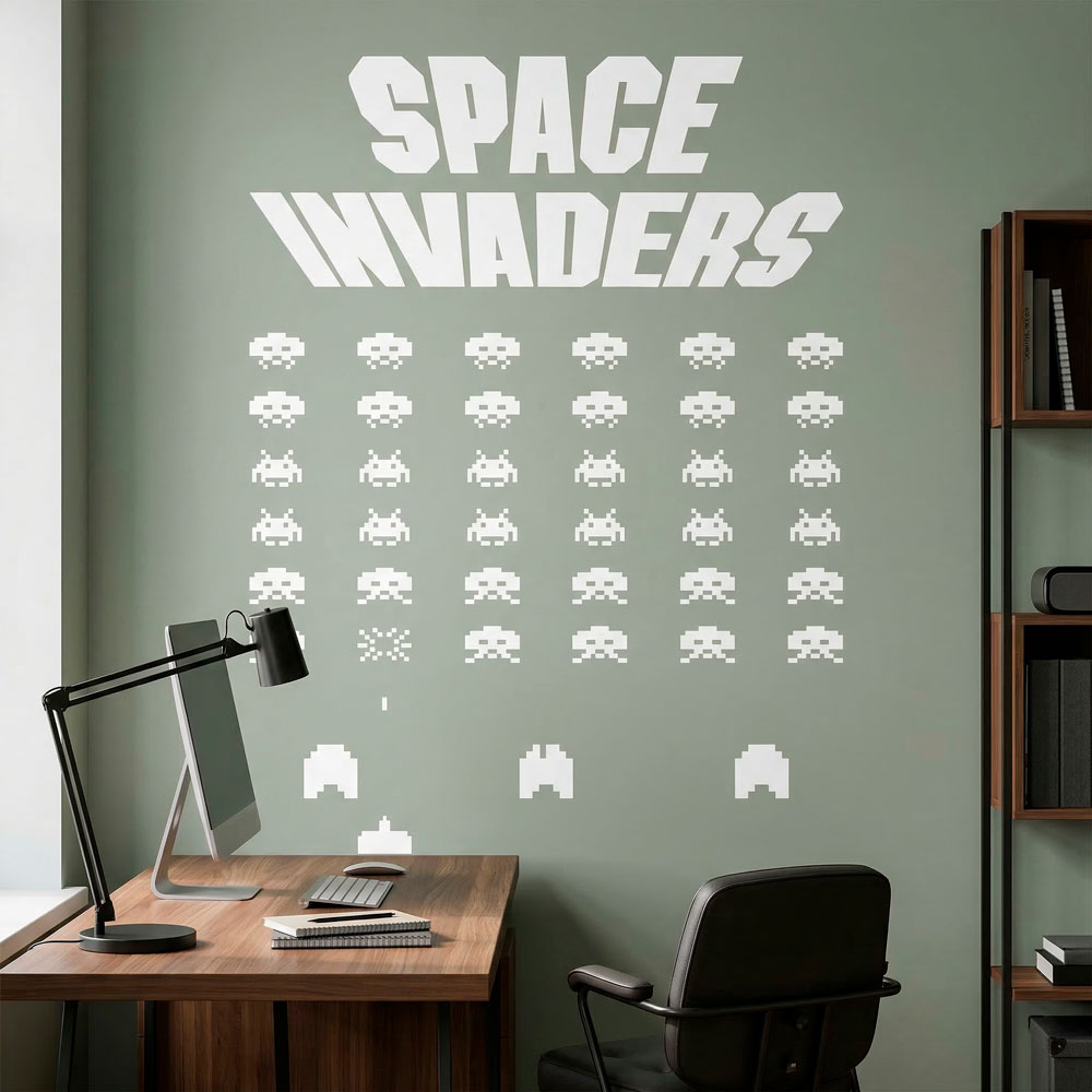 Wall Stickers: Space Invaders Game