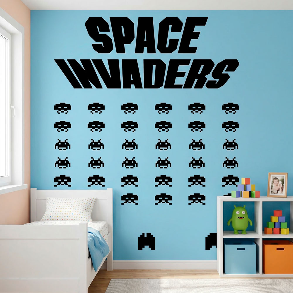 Wall Stickers: Space Invaders Game