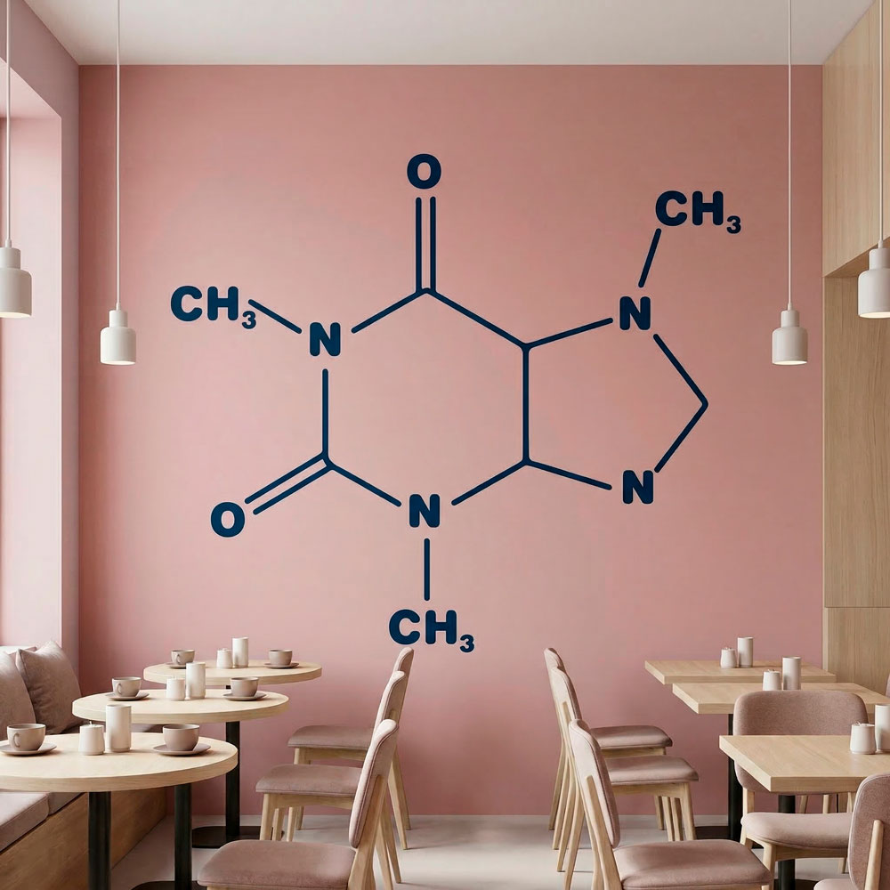 Wall Stickers: Formula of Caffeine