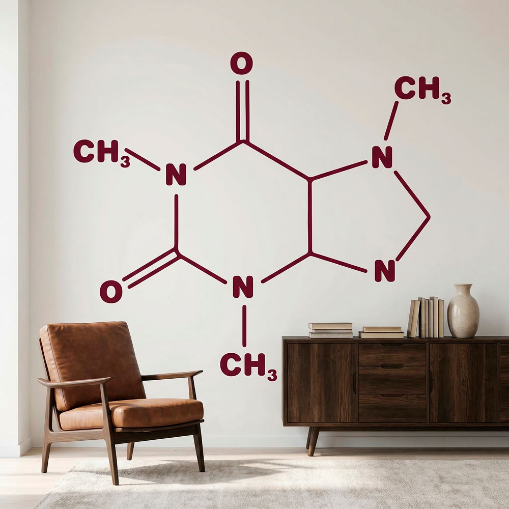 Wall Stickers: Formula of Caffeine