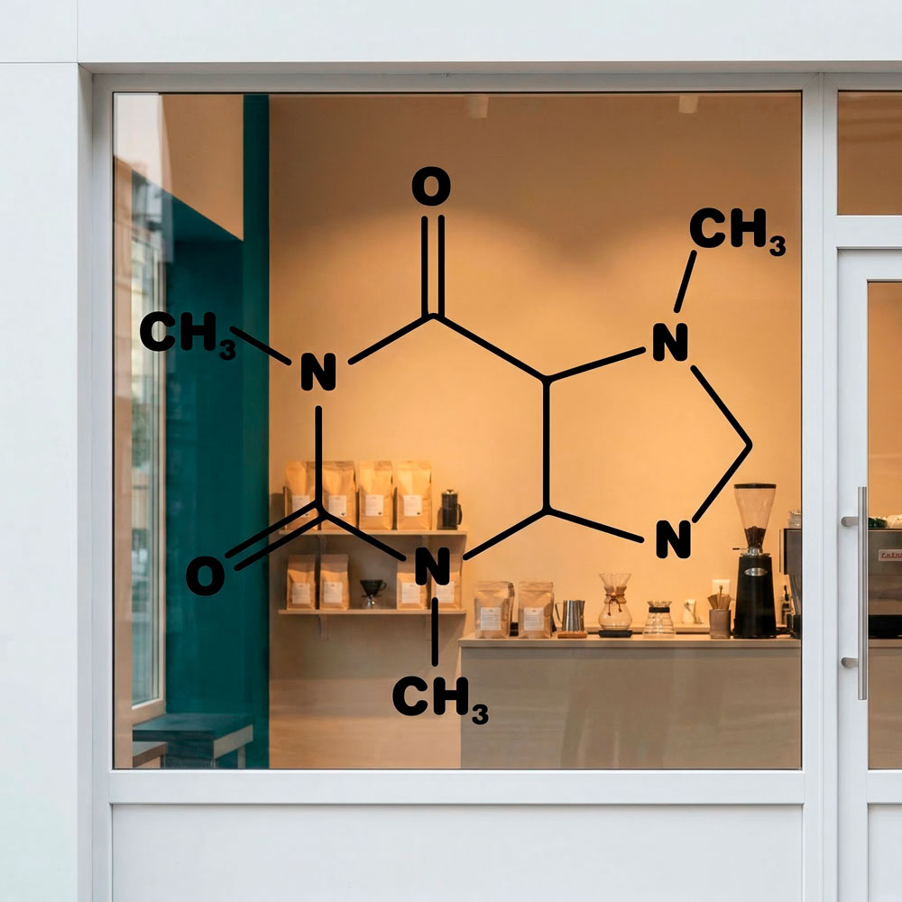 Wall Stickers: Formula of Caffeine