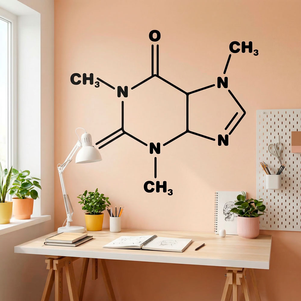 Wall Stickers: Formula of Caffeine