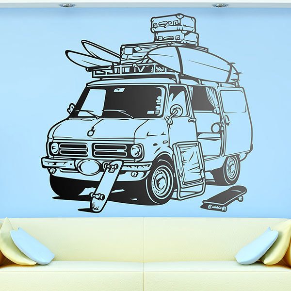 Wall Stickers: American van surf