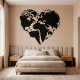 Wall Stickers: Heart Map Mundi 2
