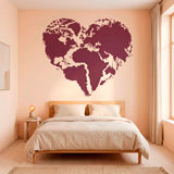 Wall Stickers: Heart Map Mundi 11