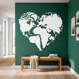 Wall Stickers: Heart Map Mundi 4