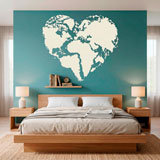 Wall Stickers: Heart Map Mundi 9