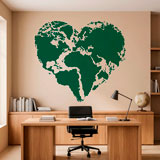 Wall Stickers: Heart Map Mundi 10