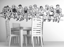 Wall Stickers: Men at lunch 2