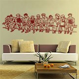Wall Stickers: Men at lunch 7