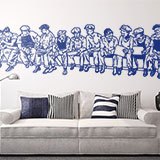 Wall Stickers: Men at lunch 8