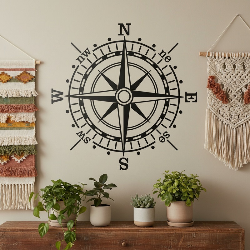 Wall Stickers: Rose of the Winds of the Sea