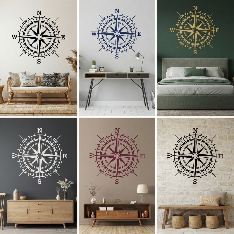 Wall Stickers: Rose of the Winds of the Sea