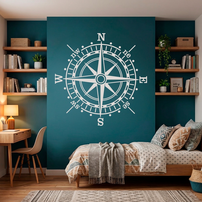 Wall Stickers: Rose of the Winds of the Sea