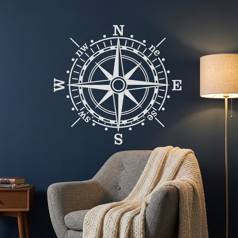 Wall Stickers: Rose of the Winds of the Sea