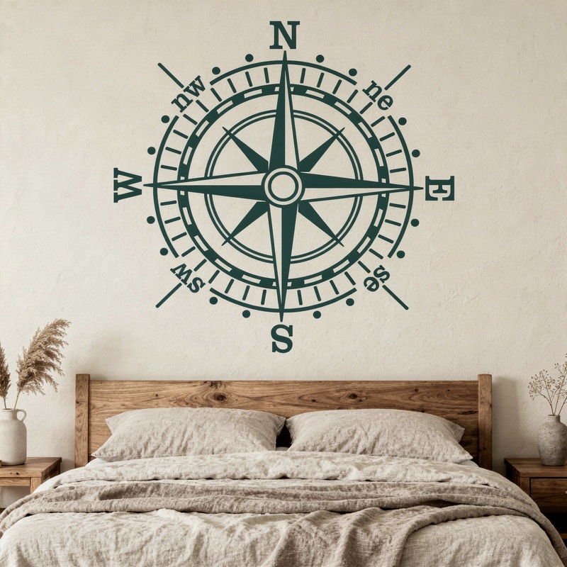 Wall Stickers: Rose of the Winds of the Sea