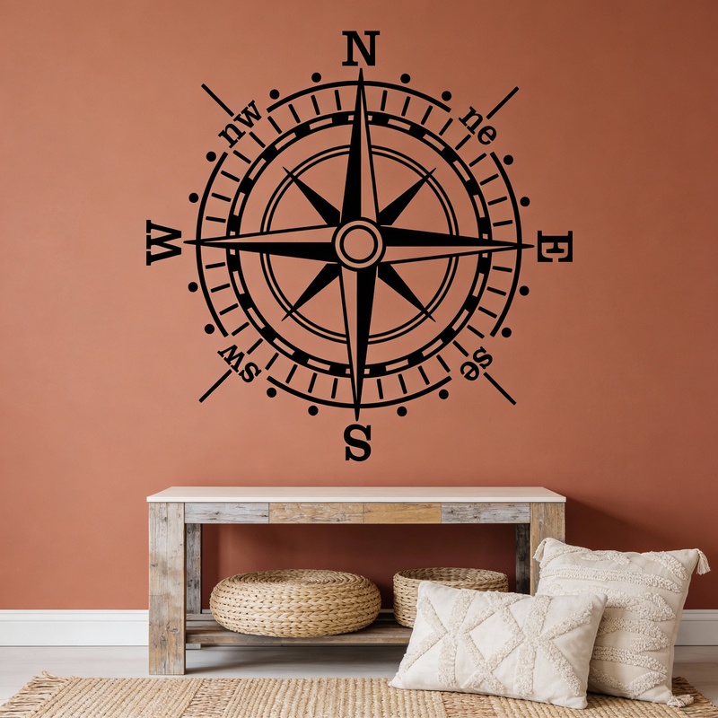 Wall Stickers: Rose of the Winds of the Sea
