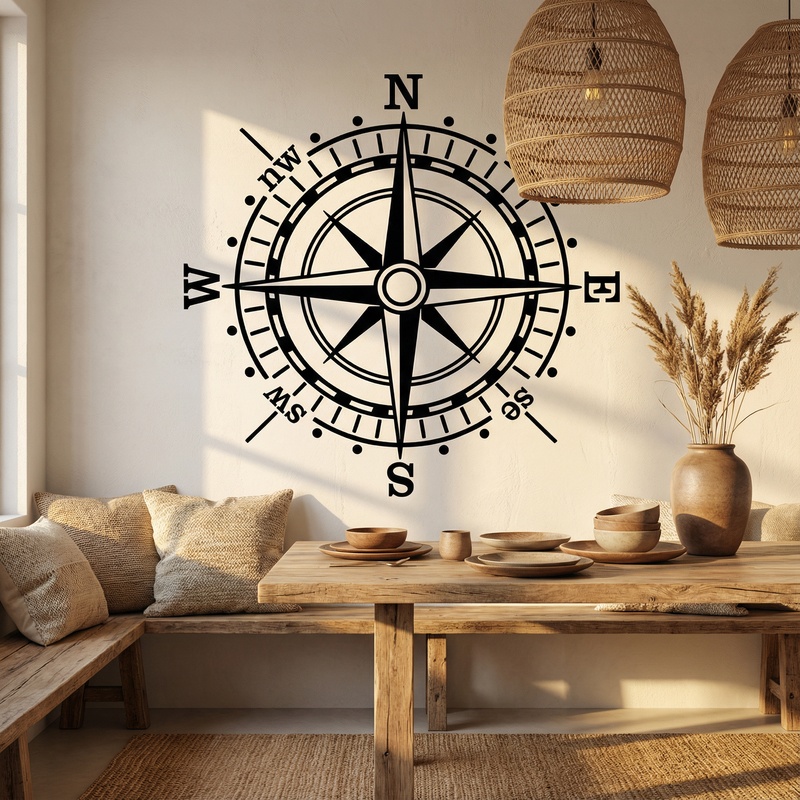Wall Stickers: Rose of the Winds of the Sea