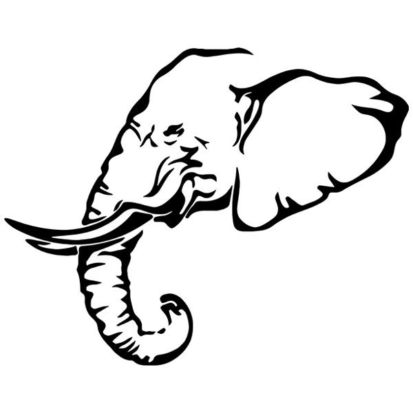 Car & Motorbike Stickers: Profile Elephant