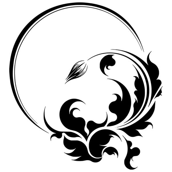 Wall Stickers: Floral Swirl Wall Decal