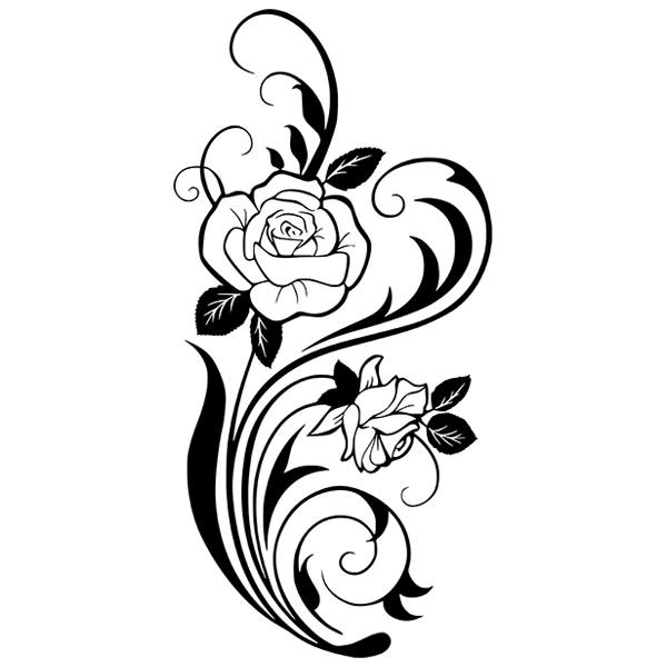 Wall Stickers: Rose Vine Decal