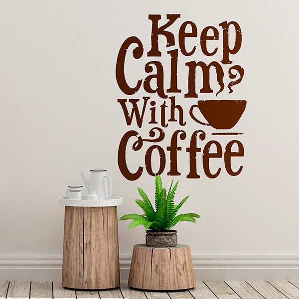 Wall Stickers: Keep Calm with Coffee 0