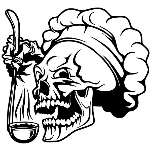 Wall Stickers: Skull Chef Dise&ntilde;o Vinilo Decorativo