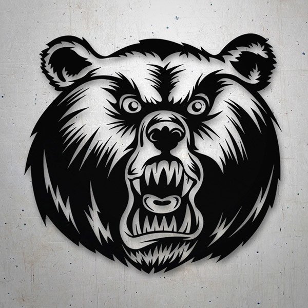 Car & Motorbike Stickers: Aggressive Bear