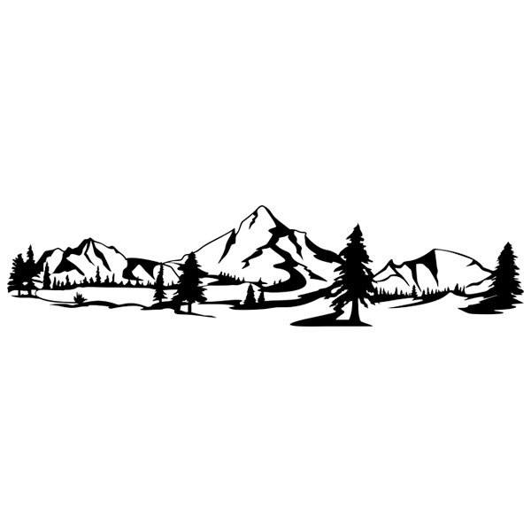 Wall Stickers: Mountains and pines